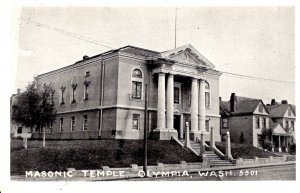 Olympia, Washington - View of the Masonic Temple - c1930