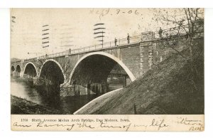 IA - Des Moines. Sixth Avenue Melan Arch Bridge ca 1906