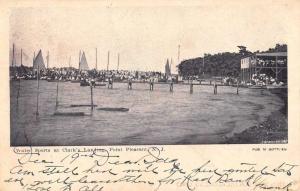 Point Pleasant New Jersey Clarks Landing Water Sports Antique Postcard K104486