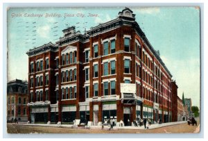 1909 Grain Exchange Building, Sioux City Iowa IA Posted Antique Postcard 