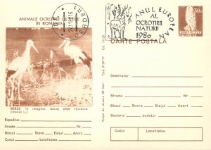 Set of 20 postal stationery postcards animals protected by law in Romania 1980