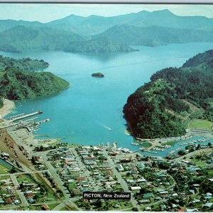 c1960s Picton NZ New Zealand South Island Terminal Cook Strait Railway 4x6 PC M6