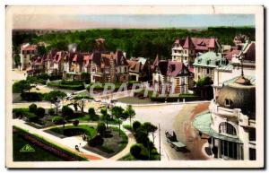 Old Postcard Cabourg casino gardens and villas