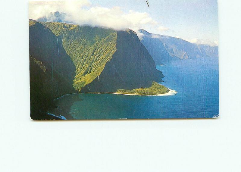 Postcard  Aerial View Molokai Hawaii North Shore Clouds Over Coast   # 4272A