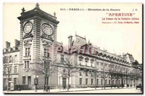 Paris Old Postcard Ministry of advertising war Apertine