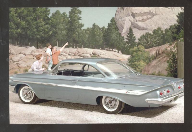 1961 CHEVROLET IMPALA CAR DEALER ADVERTISING POSTCARD '61 CHEVY CARS