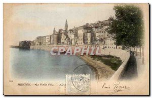 Old Postcard Menton Old Town