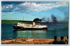 1960 Manitoulin Island Ontario Canada Postcard SS Norgoma Steamer Ship Unposted