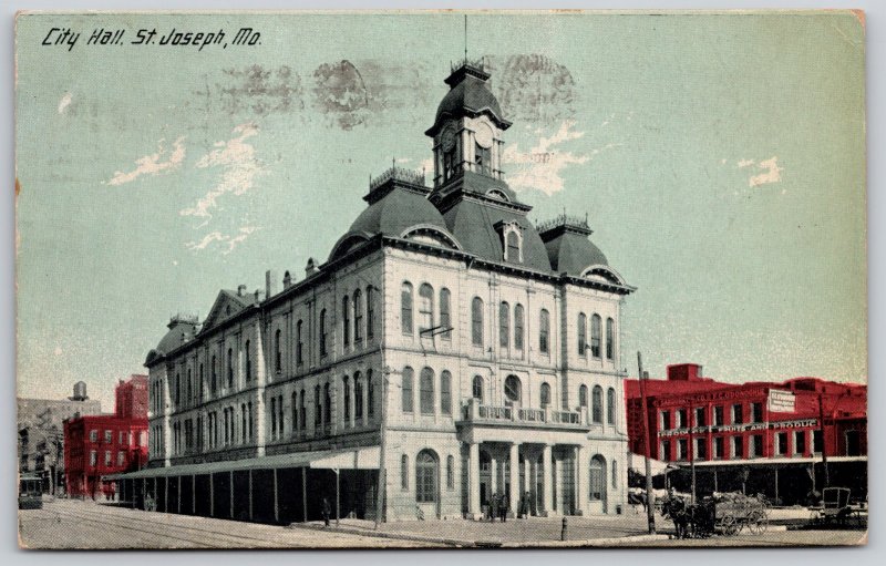 St Joseph MO~City Hall~Sandusky Co~FC O'Donoghue Fruits~Produce Warehouse~1912