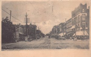 VIEW NORTH MAIN STREET HENDERSON KENTUCKY BEER SIGN POSTCARD (c. 1905)