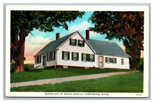 Vintage 1920's Postcard Madame Lillian Nordica Home in Farmington Maine