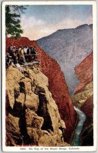 Colorado CO, On Top of the Royal Gorge, Rocky Mountains, Vintage Postcard