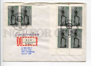 421799 GERMANY 1974 registered Bonn Express FDC w/ block four stamps EUROPA CEPT