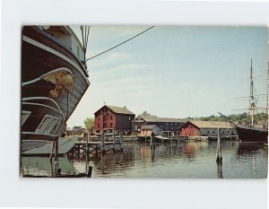 Postcard Mystic Seaport, A Living Maritime Museum In Mystic, Connecticut