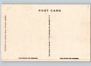 c1930 Indian Cache Alaska AK Native American Albertype Postcard