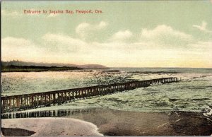 Entrance to Jaquina Bay, Newport OR Vintage Postcard M43
