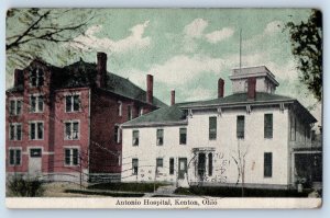 1909 Kenton Ohio OH Vintage Postcard Antonio Hospital Building Exterior Posted