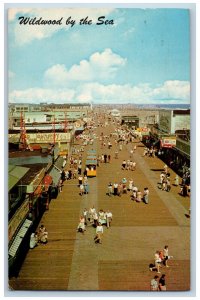 1967 Playland Business District Trolley Car Wildwood By The Sea NJ Postcard