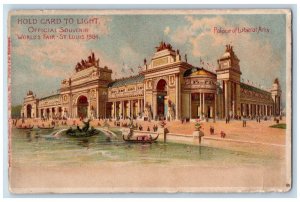 c1904 HTL Hold to Light Palace Liberal Arts St. Louis MO World's Fair Postcard