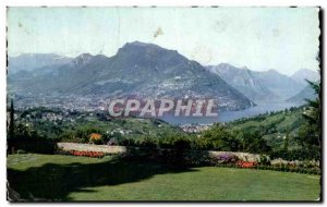 Old Postcard Monte Bre Lugano Valsolda E Visti Da Montagnola