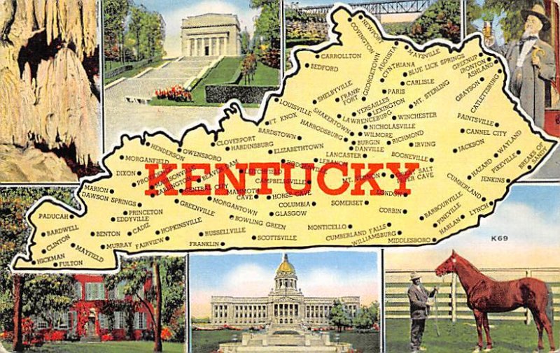 KY USA Map Unused 