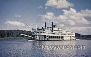 Paddlewheeler On The Miss Ferry Boats, Ferries, Steamboat, Shi Unused 