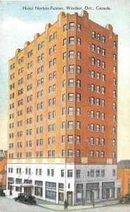 WINDSOR, Ontario Canada  HOTEL NORTON-PALMER & Street View  c1910's Postcard