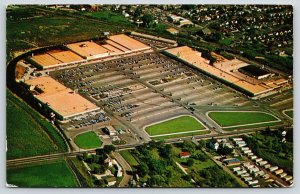 Columbus Ohio~Great Western Shopper Mart Birdseye~Shopping Center~1960 Postcard 