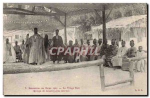 Old Postcard Negro Male black Rheims 1903 Exhibition black town dancers Group...