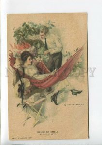 3177537 Lady in HAMMOCK by Harrison FISHER vintage #701 PC