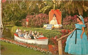 Cypress Gardens Florida Amusement Throne Citrus Royalty Postcard 21-8626