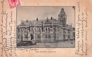 Law Courts, Dunedin, New Zealand, Early Postcard, Used in 1906