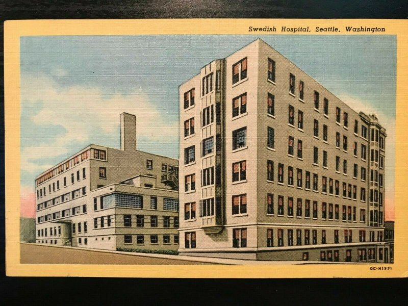 Vintage Postcard 1950 Swedish Hospital Seattle Washington United
