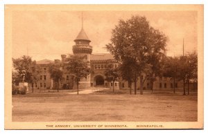 Antique The Armory, University of Minnesota, Minneapolis, MN Postcard