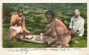 Postcard Hawaii Honolulu Natives Pounding Pol Nichols undivided 23-6818