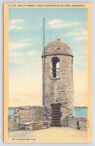 Linen~Watch Tower @ Castle San Marcos Natl Monument~St Augustine FL~Vintage PC