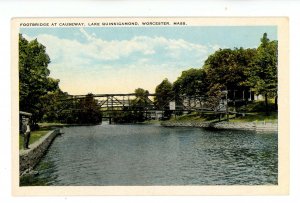 MA - Worcester. Lake Quinsigamond, Foot Bridge at Causeway