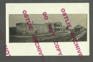 Mudbaden MINNESOTA RPPC c1910 DEPOT TRAIN STATION Sanitarium Mud Baths nr Jordan