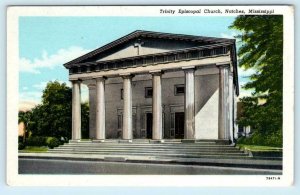 NATCHEZ, Mississippi MS ~ TRINITY EPISCOPAL CHURCH c1940s Linen Postcard