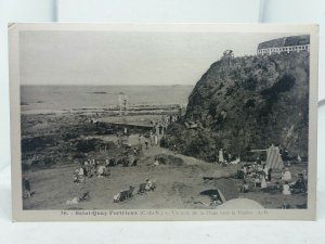 Vintage Postcard Saint Quay Portrieux un Coin de la plage vers la Piscine