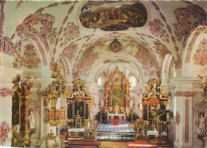 Austria Postcard Axams in Tirol Pfarrkirche interior view