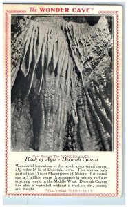 c1950 The Wonder Cave Rock Of Ages Rock Formation Decorah Iowa Vintage Postcard