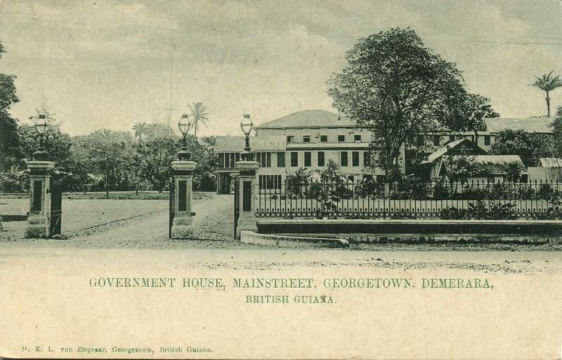 british guiana, GEORGETOWN DEMERARA, Main Street, Government House (1899)