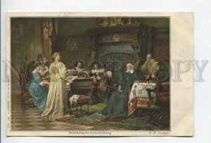 462212 GAISSER Musical entertainment Cardinal CELLO Vintage postcard 1900 year