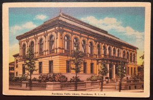 Vintage Postcard 1930-1945 Public Library, Providence, Rhode Island (RI)