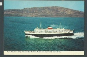 Post Card Blue Nose Ferry Between Bar Harbor ME & Yarmouth Nova Scotia 4 X 6