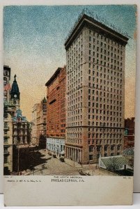 Philadelphia Pennsylvania THE NORTH AMERICAN Glitter Decorated Postcard E16