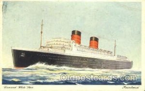 White Star Ship Shps, Ocean Liners, Postal Used Unknown crease left top corne...