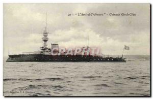 Old Postcard Boat War Admiral Trehouart Guard Breastplate Odds