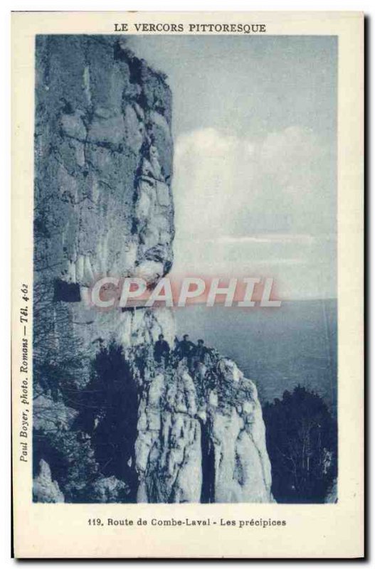 Old Postcard Road Combe Laval The precipices